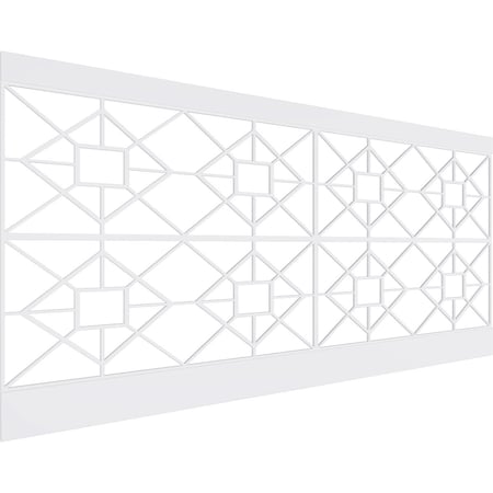 Ekena Millwork 44"H x 94 1/2"W Jamestown PVC Wainscot Paneling Kit WPK44X94JTN